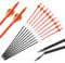 SHARROW 12 Stück Carbonpfeile 30 Zoll Bogenpfeile Pfeile für Bogen Spine 500 für Recurvebogen und Compoundbogen (Orange)