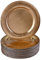 DISPOSABLE ROUND CHARGER PLATES - 20pc (Gold Beaded)