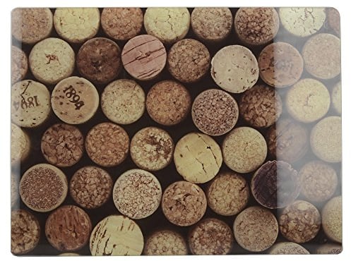 Creative Tops 'Cork' Glass Worktop Saver/Serving Board, 40 x 30 cm (15.5 x 12) - Brown