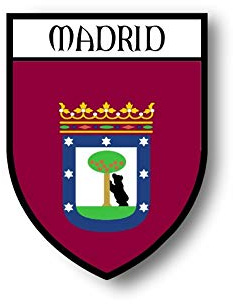 Akachafactory Aufkleber Sticker autoaufkleber Wappen Schild Flagge flaggen Fahne Madrid