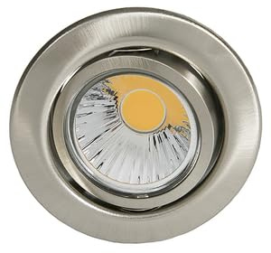 Newlec ETG 1011 NICKEL GEB, NV-Einbaustrahler schwenkbar, GX5.3, max 50W Nickel gebürstet