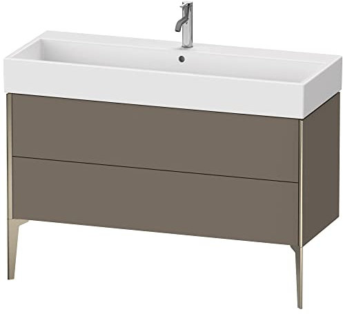Duravit XViu 4538 Waschtischunterbau stehend, 2 Auszüge, für Waschtisch Vero Air 235012, 1184x454 mm, Farbe (Front/Korpus): Champagner matt/Flannel Grey sm. - XV45380B190