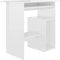 vidaXL Schreibtisch mit Regal Modern Computertisch Bürotisch Arbeitstisch Büro PC Tisch Laptoptisch Büromöbel Hochglanz-Weiß 80x45x74cm Holzwerkstoff