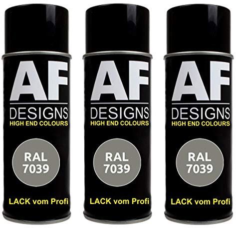 Alex Flittner Designs Spraydose RAL7039 QUARZGRAU seidenmatt, seidenmatt | 3er Pack RAL Spraydosen a 400 ml pro Dose