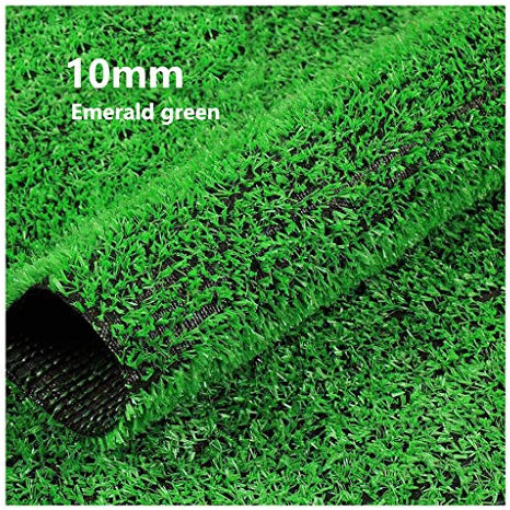YNGJUEN 10mm Artificial Golf Gras Grün gefälschter Rasen Mat Künstliche Rasen Balkon Terrasse Dach Innen-und Außendekoration Teppich (Color : Emerald Green, Size : 2mx6m)