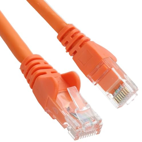 kenable CAT6 Ethernet Cable Orange 3m - LSZH RJ45 Gigabit Network Patch Lead CCA 24AWG Stranded UTP LAN Cable for Router Modem PC Gaming Console - 3 Metre