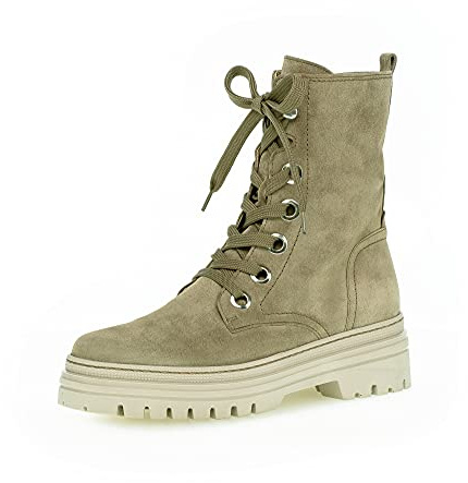 Gabor Damen Combat Boots, Frauen Stiefeletten,Wechselfußbett,Best Fitting,Stiefel,Bootee,Booties,halbstiefel,Kurzstiefel,Salbei (dust),38 EU / 5 UK