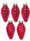 Inge Glas Magic Mini Weihnachtskugeln Zapfen 4,5cm 12 Stück Glas in Karton-Box (Ochsenblut | rot Glanz matt)