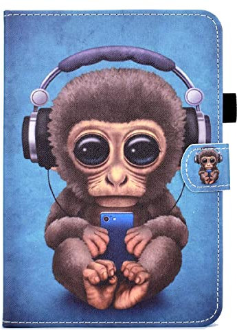 Bspring Funda Compatible con iPad Mini 6ª Generación 8.3 2021 (iPad Mini 6 8.3-Inch) Slim Stand Función PU Protectora Piel Sintétic con ​Función Atril Cartera Carcas,Mono