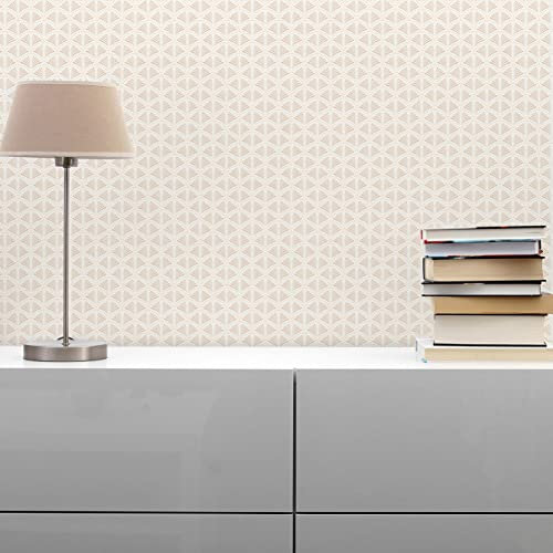 TADESSI Papier peint Art Deco M1 n° 650 - Papier peint intissé - Motif géométrique - Pour salon, chambre, cuisine - Beige