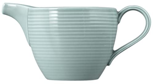 Seltmann Weiden Beat Color Glaze Milchkännchen, 290 ml, Gießer mit Rillen-Relief, Sahnekännchen aus Porzellan, Arktisblau