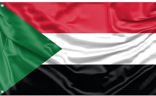 Flagge von Sudan | Einzigartiger Designdruck | Hergestellt in der EU (90 x 150 cm)