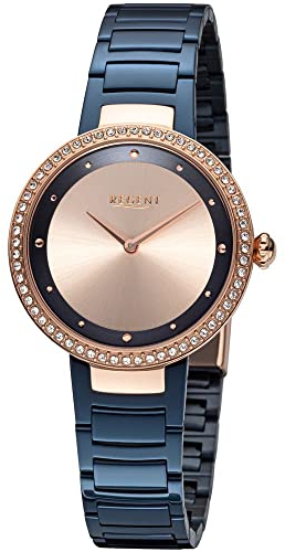 REGENT Damenuhr 03U91FB02-C, bicolor, mit Titanband