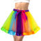 Damen Tüllrock Regenbogen Getäfeltes Tütü Retro 80er Jahre Erwachsene Tüll Rock für Halloween Rock Party Festival Feier