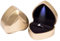 Mumusuki Herzförmige Ring-Geschenkbox mit LED-Licht, Samt-Ohrringe, Schmucketui, Verlobungsring-Boxen, Schmuck-Geschenkbox für Heiratsantrag, Hochzeit, Valentinstag, Jahrestag, Weihnachten (Golden)