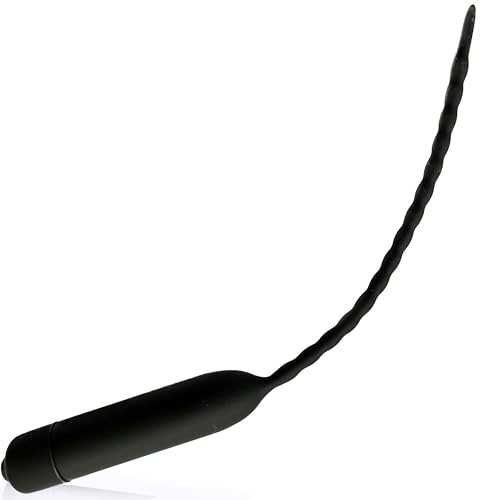 FOPS Vibratore Uretrale per Uomo Sonde Uretrali Dilatatore Uretra in Silicone Elettrico Pene Plug Giocattolo Sessuale Stimolatore Uretrale Lunghezza 26cm Diametro 0.7cm N16-66