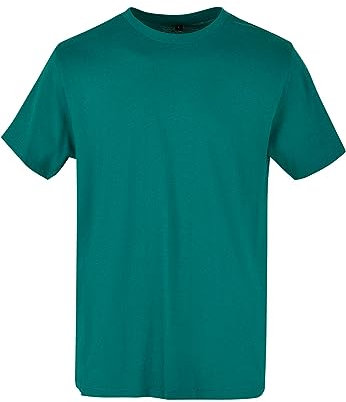 Build Your Brand BB010-Basic Round Neck T-Shirt Camiseta Hombre, Green, 5XL