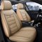 Autositzbezüge für Opel Meriva 2003-2017, 5-Sitze Ledersitzbezüge Allwetter wasserdichtes Komfortabler Autositzbezug Full Set Sitzbezüge Beige