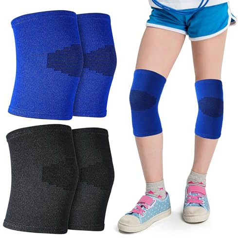 PFSVZN 2 Paar Knieschoner Volleyball, Volleyball Knieschoner, Komfort Knieschützer Volleyball, Knieschoner Handball Verwendet Für Laufen Basketball Fußballspielen Wandern Camping(Blau/Schwarz)