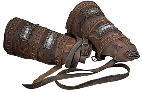 Steampunk Armschützer | Mittelalterliche PU Leder Schnalle Armschienen | Retro Ritter Leder Kampfarmschutz Verstellbare Armschienen Im Langen Stil Für Cosplay Für Herren