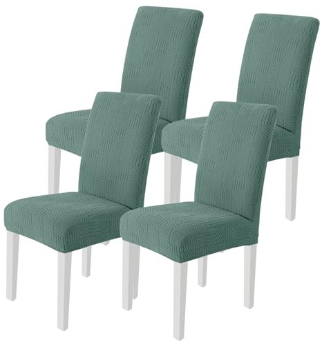 Ystyle Stretch Stuhlhussen 4er Set, Stuhlbezug Elastisch Abnehmbarer Waschbarer, Stuhlbezüge Chair Cover Langlebig Universal, Für Hotel Bankett Küche Restaurant Hochzeit Party, Hellgrün