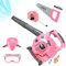 Toy Choi's Spielzeug Laubbläser, Werkzeug Set für Kinder mit funktionen, Draußen Bauwerkstatt Garten Spielzeug Geschenk für Kleinkind Jungen und Mädchen(Rosa)