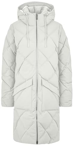 Ziener Damen TALASI Winter-Mantel | warm, atmungsaktiv, wasserdicht, knielang, whtie fog, 40