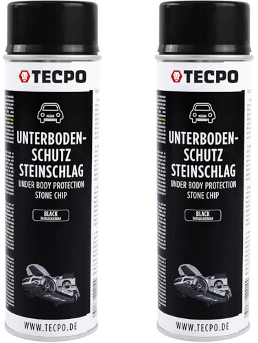 TECPO Unterbodenschutz Steinschlag überlackierbar schwarz, 500ml (2X 500ml)