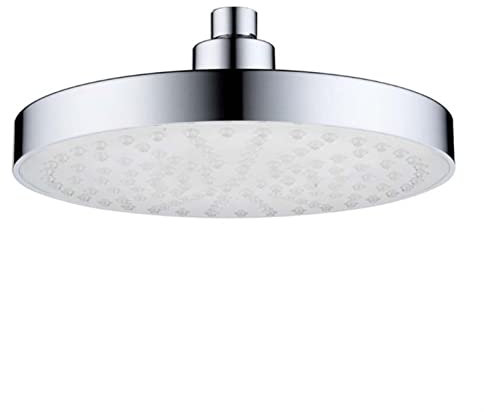 MaGiLL Cabezal de Ducha LED Redondo con Ducha de Lluvia de 8 Pulgadas, Cabezal de Ducha con Cambio de luz automático de 7 Colores