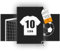Vacentures Kinderzimmer Fußball Poster Personalisiert I Fussball Bilder Spielfeld für Jungen und Mädchen I 3x Poster DIN A4 - Set (Schwarz/Weiss, Tor)