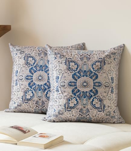 Vorysum 2er Set Kissenbezug 45x45 cm Boho Dekokissen Vintage Kissenbezüge Abstrakte Kissenhülle Kunst Sofakissen Modern Zierkissenbezüge für Wohnzimmer Schlafzimmer Couch