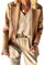 IDEALSANXUN Damen-Blazer aus Wolle, für Herbst und Winter, Erbsenmantel, Business-Arbeitsanzug, CAMEL, XL