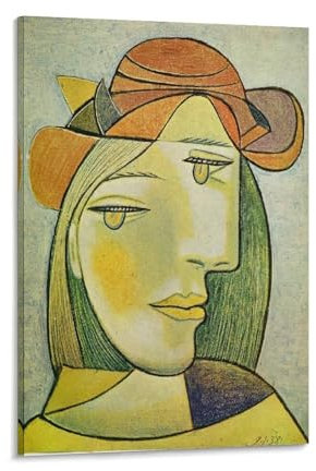 LZTEN Pablo Prints Poster Bust of A Woman von 1938, Picasso-Drucke, Poster, Leinwand, Wandkunst, Ölgemälde, Dekoration, gerahmt, 40,6 x 61 cm