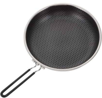 Amosfun Bateria De Cocina Bra Sartén Antiadherente De Panal Para Camping Olla Plegable Portátil