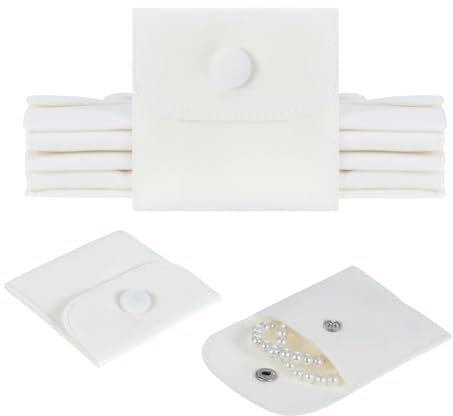 Xinjoduz 12 Stück Mikrofaser Schmuckbeutel Mini Aufbewahrungsbeutel Schmuckbeutel Klein Schmuck Verpackungsbeutel Samt Schmuckbeutel Mit Druckknopf Für Reisen Ringe Armbänder Halsketten Ohrringe Uhren