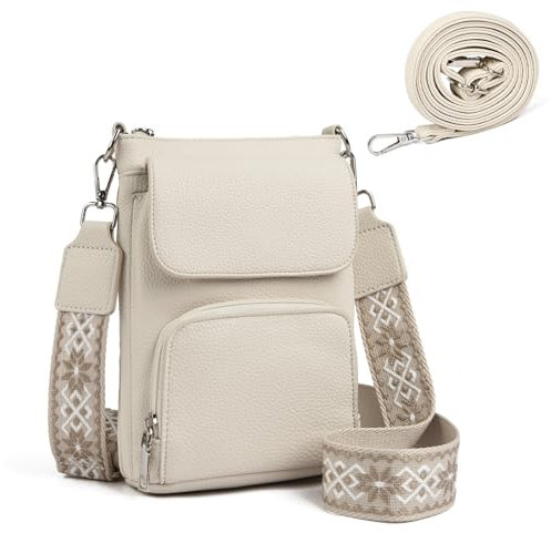unisoul Handytasche zum Umhängen große Kapazität Handy Umhängetasche,PU Leder Crossbody Bag Damen, Handytasche mit Geldbörse zum Umhängen Mit Kreditkartenfach und 2 abnehmbarer Schultergur