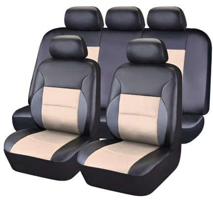 YNNBJX Auto Sitzbezüge Set, Für Nissan Micra K12 2003-2010 rutschfest Wasserdicht Bequem Autositzbezug Atmungsaktiv Sitzschoner Innenraum Zubehör,F
