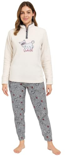 Karelpiù Pigiama Pile Donna Invernale Ciniglia Coral Fleece Morbido e Caldo S M L XL XXL