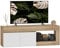 HOMCOM Mobile Porta TV 60 con Armadietto 2 Ante e Ripiano Aperto, Mobile TV in Legno per Salone, Camera da letto, Salotto e Soggiorno, 140x40x48 cm, Legno Naturale
