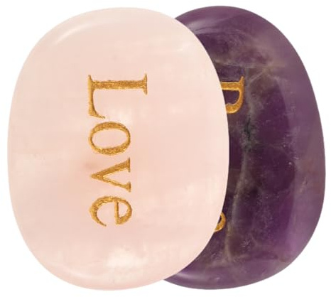 Inspirational Stones aus Kristall Achat mit Gravur, Dekorativer Glücksstein