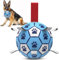 HETOO Hundespielzeug, Hundeball mit Nylon Seil, Premium Hundefußball Spielzeug für Mittlere Große Hunde Indoor & Outdoor Unterhaltung (8 Zoll Blau Weiß)