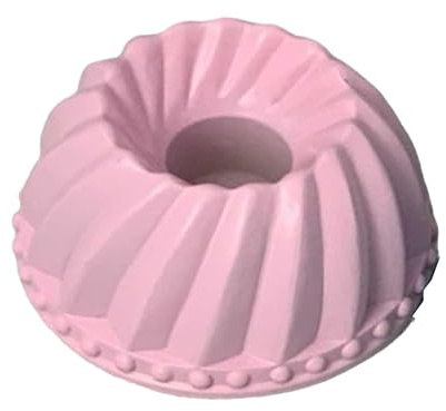 ZauberDeko Muffin Kerzenhalter Stabkerzenhalter Kuchen Gugelhupf Törtchen Blau Gelb Rosa Lila 8,5x8,5x4cm (Rosa)