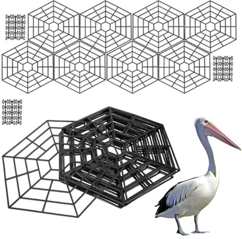 Teichnetz | Schützendes sechseckiges Fischteichnetz | Garnelenschutznetz | Gartenteichzubehör für Koi-Fischschutz | Reihernetz, Abwehrbarriere, Außenpoolabdeckung