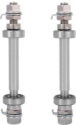 2 Stück Fahrrad Nabe Achse 140mm Metall Fahrrad Vorderrad Achse Radnabenachse Vorne Vollwellenhebel Schnellspanner Fahrradnabe für Mountainbikes (Front)