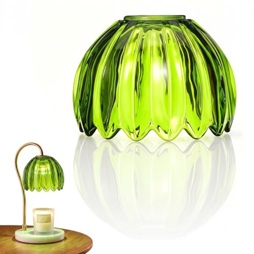 Operitacx Green Glass Lampshade, Small Pumpkin Lamp Shade for Table Lamps | Operitacx Green Glass Lampshade, Small Pumpkin Lamp Shade for Table Lamps