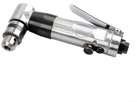 Alanmoship 90 Degree Air Angle Drill, Reversible Pneumatic Drilling Machine With Compact Elbow Design For Tight Spaces, Zinc Alloy Construction, High Torque Output