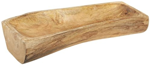 Viana Rustikale Holzschale mit Mulde 40×13–16cm Deko Vintage