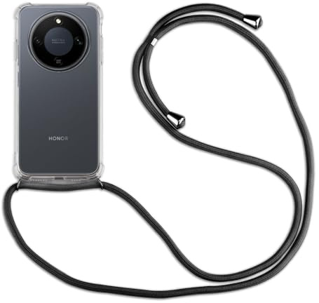 betterfon | Hülle kompatibel mit Honor Magic 8 Lite | Handykette Smartphone Halskette Hülle mit Band | Handyhülle mit Kordel zum Umhängen | Magic 8 Lite Schwarz