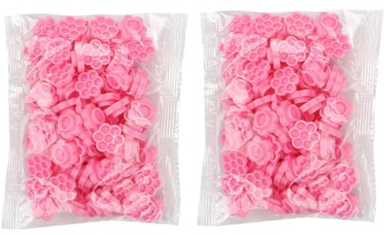 GALPADA Tazza di Colla per Ciglia Semipermanente Rosa in Plastico 200 Pezzi Funzione Anti Essiccazione e Prevenzione Perdita per Salone e Uso Professionale