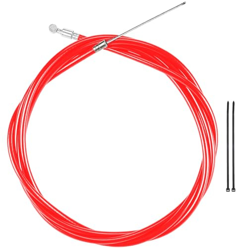 BOLOJAU Cable de freno para patinete eléctrico 185 cm para Xiaomi M365 1S Essential, Repuesto resistente con núcleo de acero para el sistema de freno delantero y trasero Color rojo